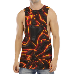 Lava Print Men's Muscle Tank Top