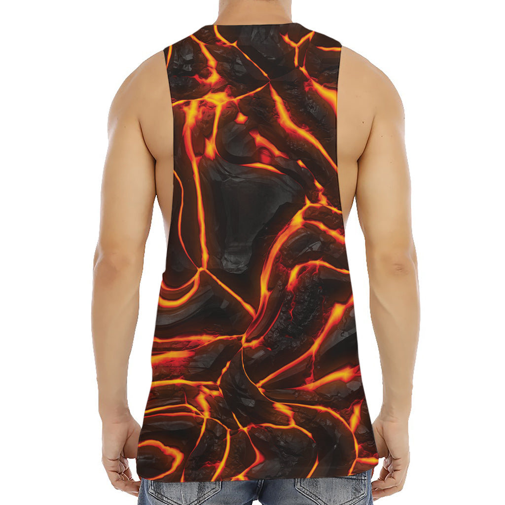 Lava Print Men's Muscle Tank Top