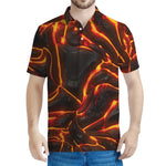 Lava Print Men's Polo Shirt