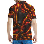 Lava Print Men's Polo Shirt