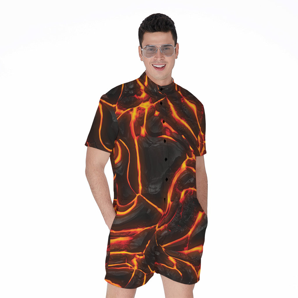 Lava Print Men's Rompers