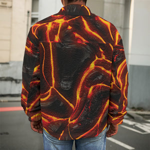 Lava Print Men's Shirt Jacket