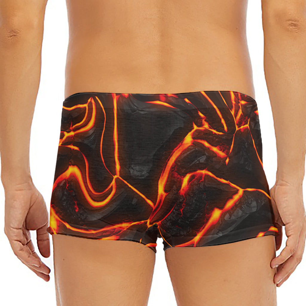 Lava Print Men's Short Boxer Briefs