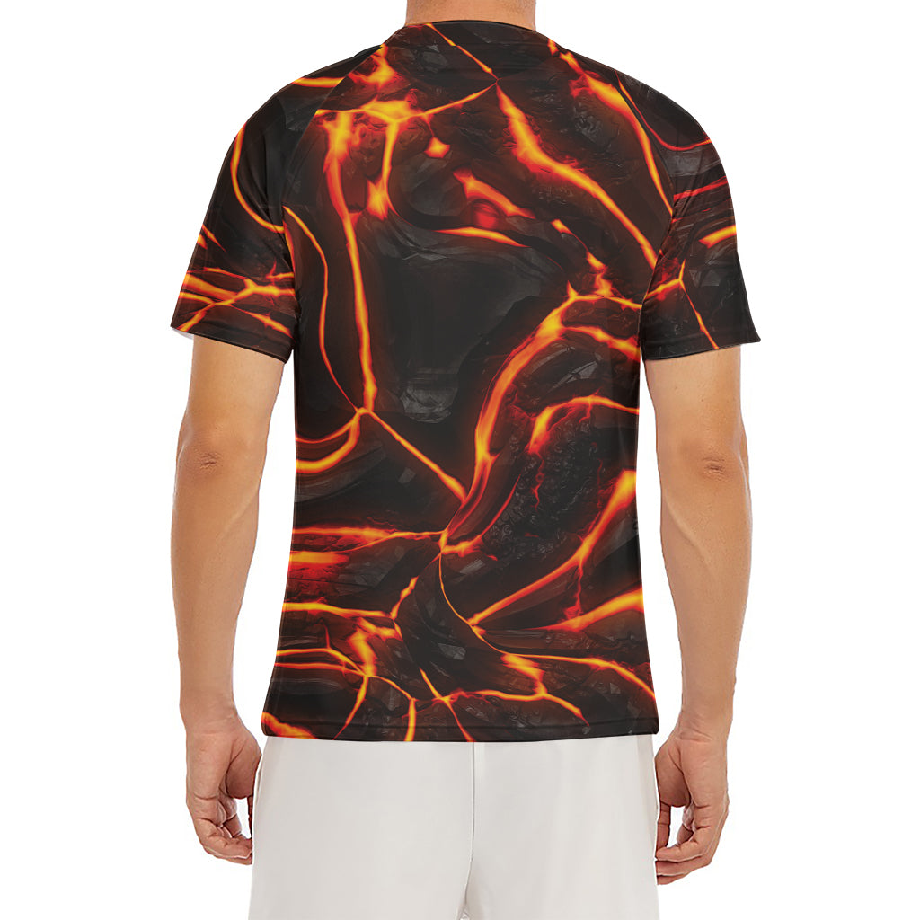 Lava Print Men's Short Sleeve Rash Guard