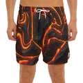 Lava Print Men's Split Running Shorts