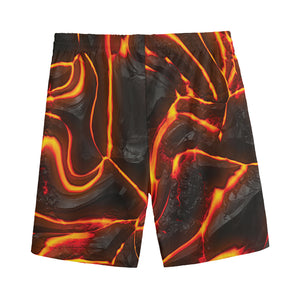 Lava Print Men's Sports Shorts