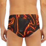 Lava Print Men's Triangle Swim Briefs