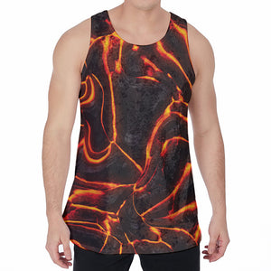 Lava Print Men's Velvet Tank Top