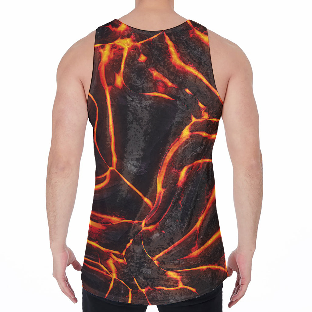 Lava Print Men's Velvet Tank Top