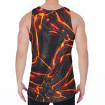 Lava Print Men's Velvet Tank Top