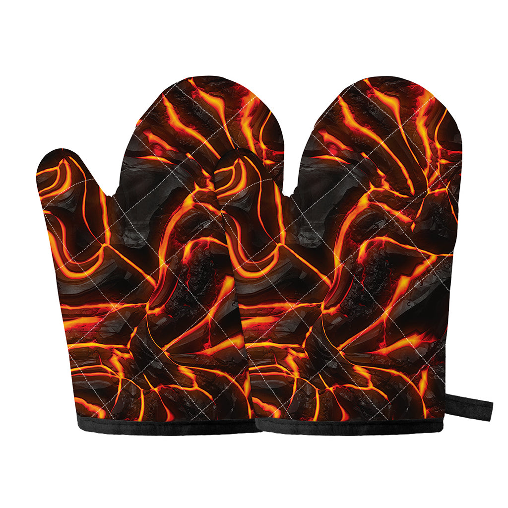 Lava Print Oven Mitts
