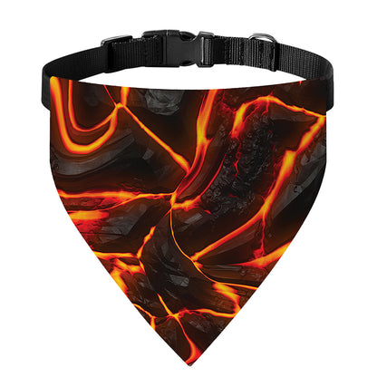 Lava Print Over The Collar Dog Bandana