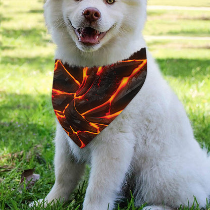 Lava Print Over The Collar Dog Bandana