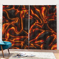 Lava Print Pencil Pleat Curtains