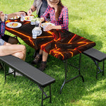 Lava Print Picnic Table Cover