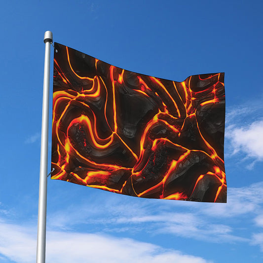 Lava Print Polyester Flag