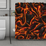 Lava Print Polyester Shower Curtain