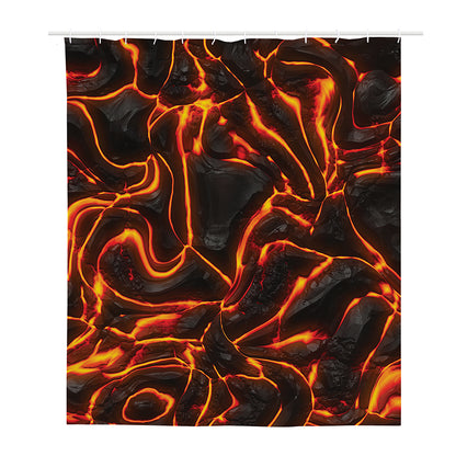 Lava Print Polyester Shower Curtain