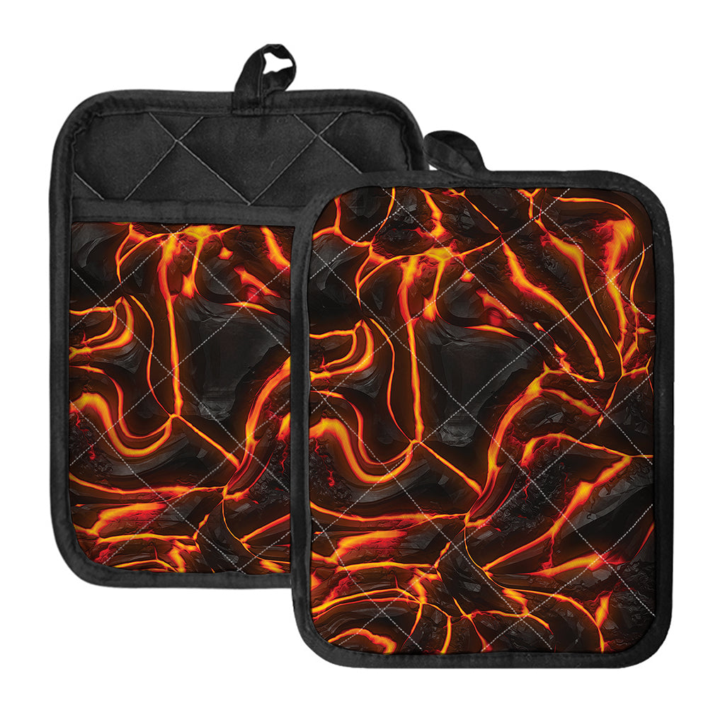 Lava Print Pot Holders With Pocket
