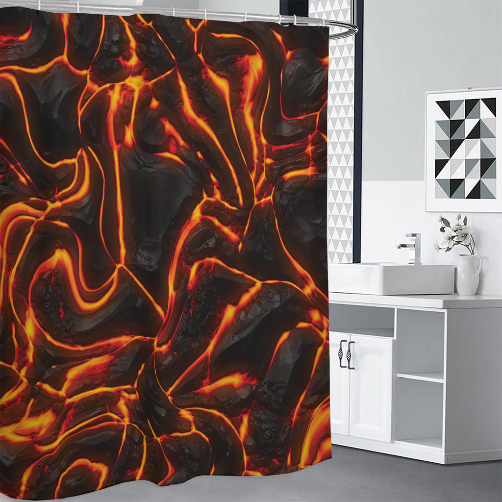 Lava Print Premium Shower Curtain