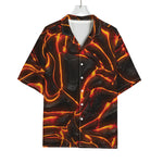 Lava Print Rayon Hawaiian Shirt