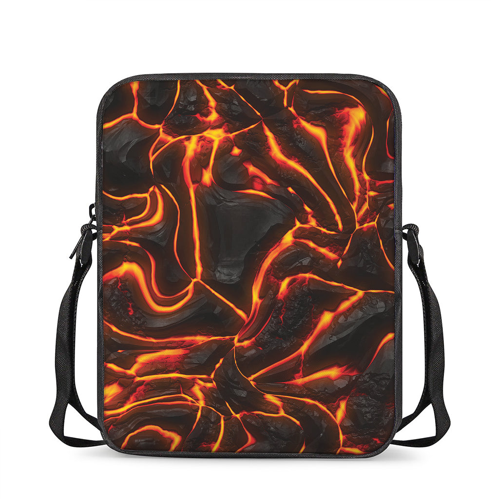 Lava Print Rectangular Crossbody Bag