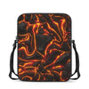 Lava Print Rectangular Crossbody Bag