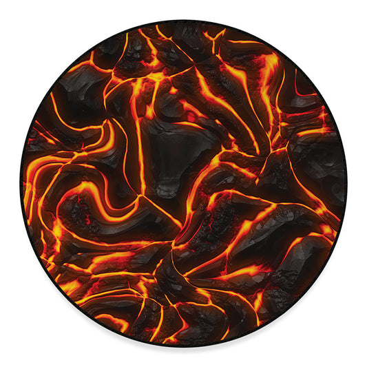 Lava Print Round Floor Mat