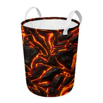 Lava Print Round Laundry Basket