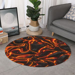 Lava Print Round Rug