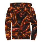 Lava Print Sherpa Lined Zip Up Hoodie