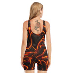 Lava Print Sleeveless One Piece Swimsuit