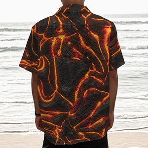 Lava Print Textured Short Sleeve Shirt