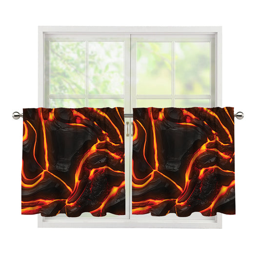Lava Print Tier Curtains