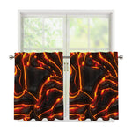 Lava Print Tier Curtains