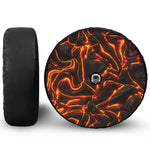 Lava Print Tire Cover With Camera Hole