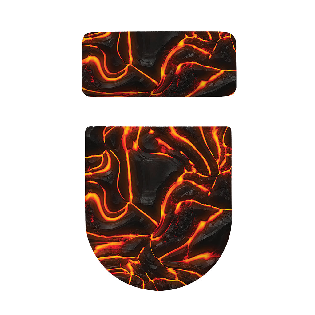 Lava Print Toilet Lid And Tank Cover Set