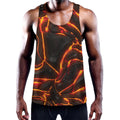 Lava Print Men's Workout Tank Top