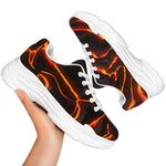 Lava Print White Chunky Shoes