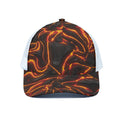 Lava Print White Mesh Trucker Hat