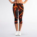 Lava Print Women's Capri Leggings