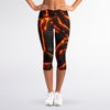 Lava Print Women's Capri Leggings