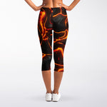 Lava Print Women's Capri Leggings