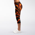 Lava Print Women's Capri Leggings