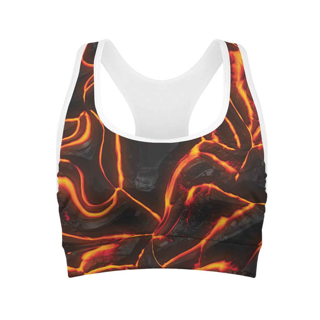 Lava Print Women's Sports Bra