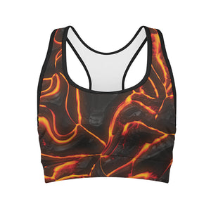 Lava Print Women's Sports Bra