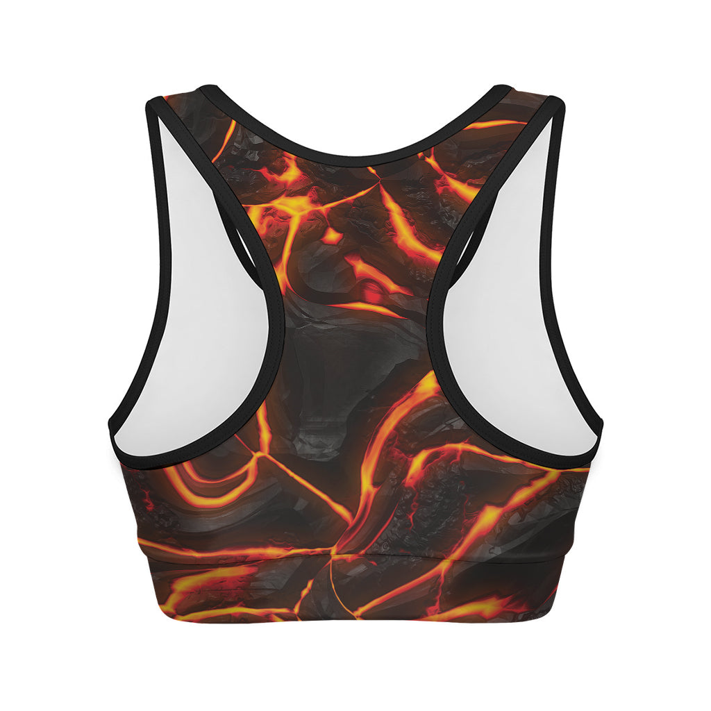 Lava Print Women's Sports Bra