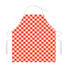 Lava Red And White Gingham Print Adjustable Apron