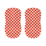 Lava Red And White Gingham Print Bar Stool Covers