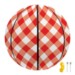 Lava Red And White Gingham Print Basketball